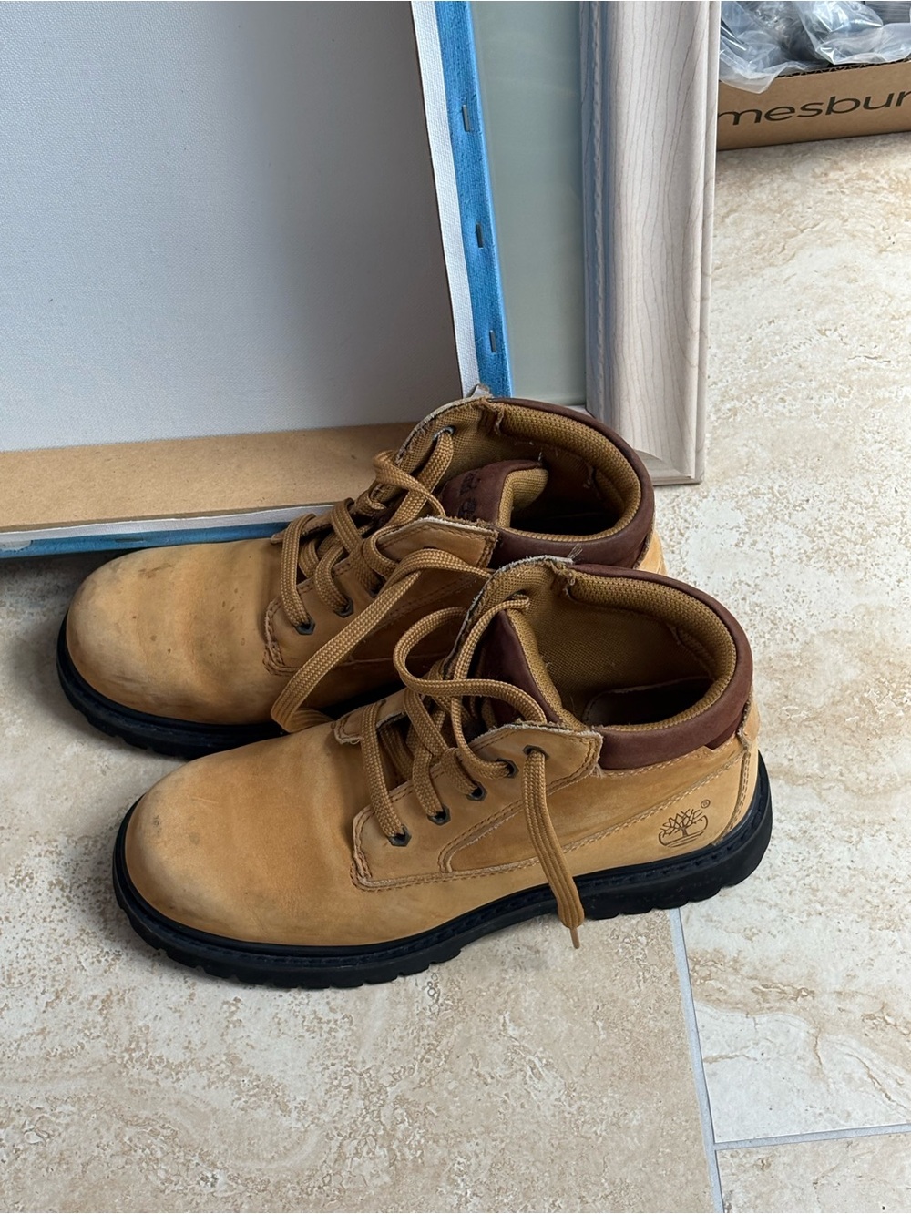 Timberland Wheat Brown Lace-Up Boots